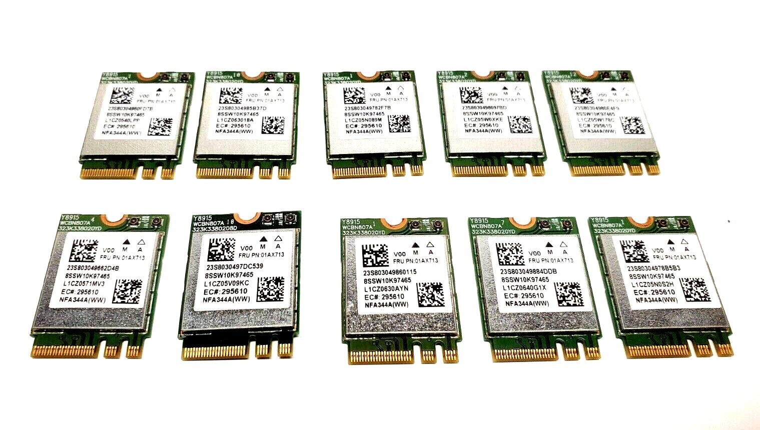 Lot of 10 (8SSW10K97465) Laptop Wireless WiFi Card Lenovo Yoga 710-15IKB 01AX713