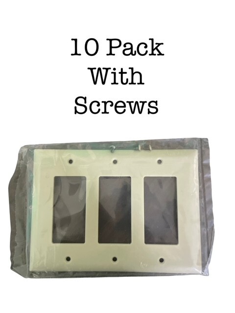 SWITCH COVER PLATE (10 PACK) 3 Gang  Wall Decorative  Cover Faceplate ROCKER