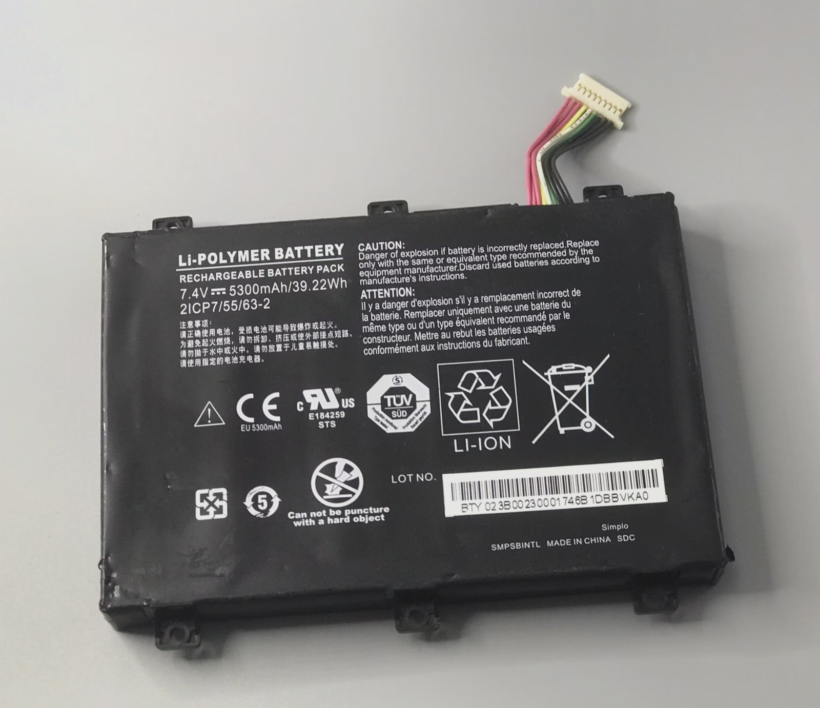 SMP-BOBCACLL4, 2ICP7/55/63-2 New Battery For Xplore B10 IX101B2 D10 iX101B1