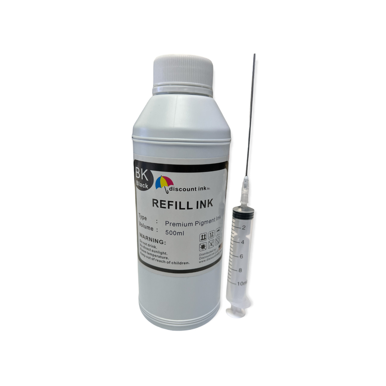 Black Bulk Refill Ink 500ml Bottle Pigment for Hp/Canon/Epson Printers