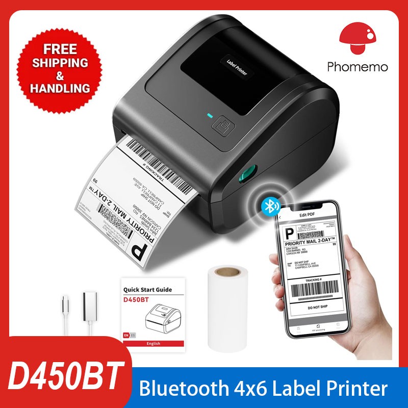 4x6 Thermal Shipping Label Printer d450-bt machine for USPS UPS FedEx eBay Lot