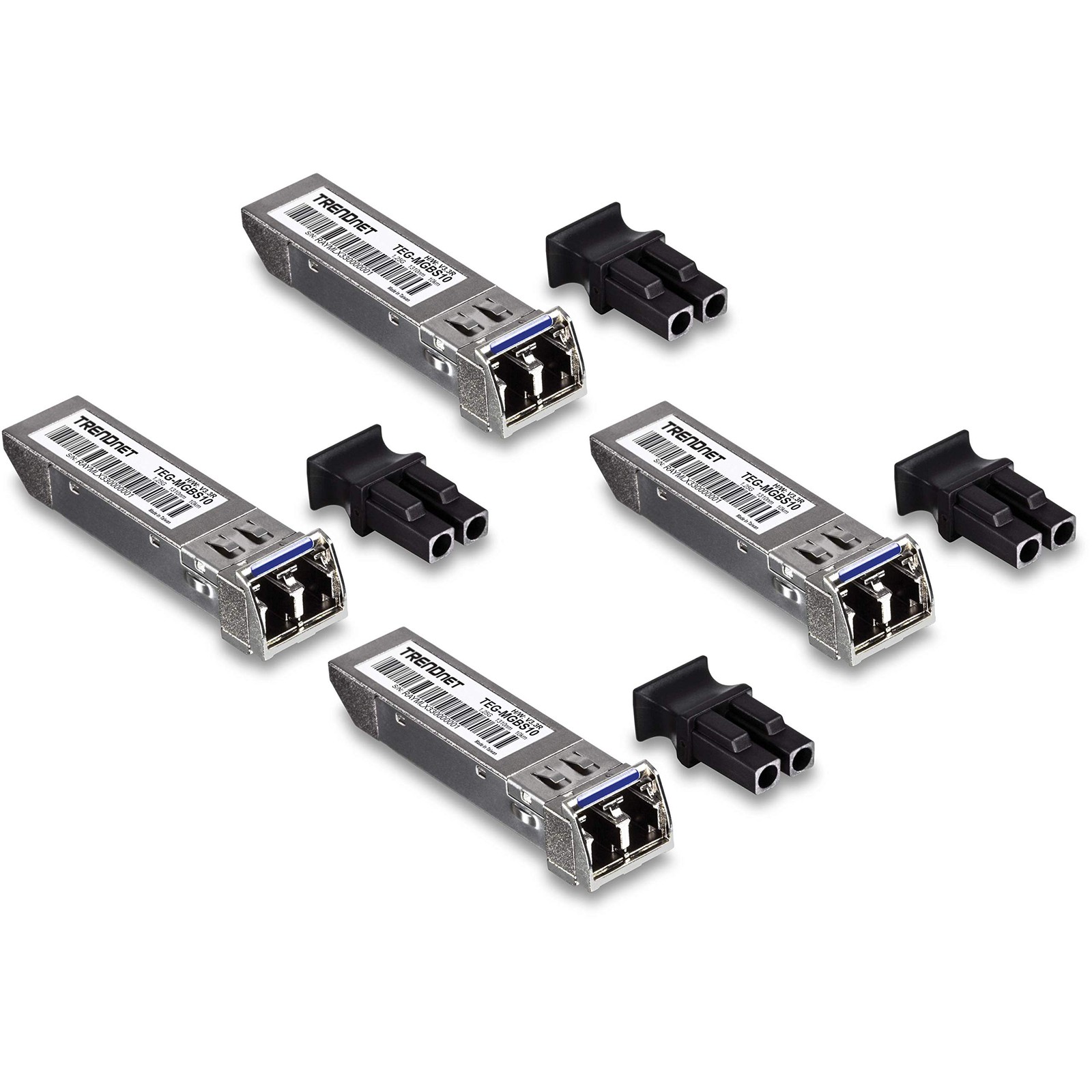 SFP Single-Mode LC Module 4-Pack, TEG-MGBS10/4, For Single Mode Fiber, Distan...