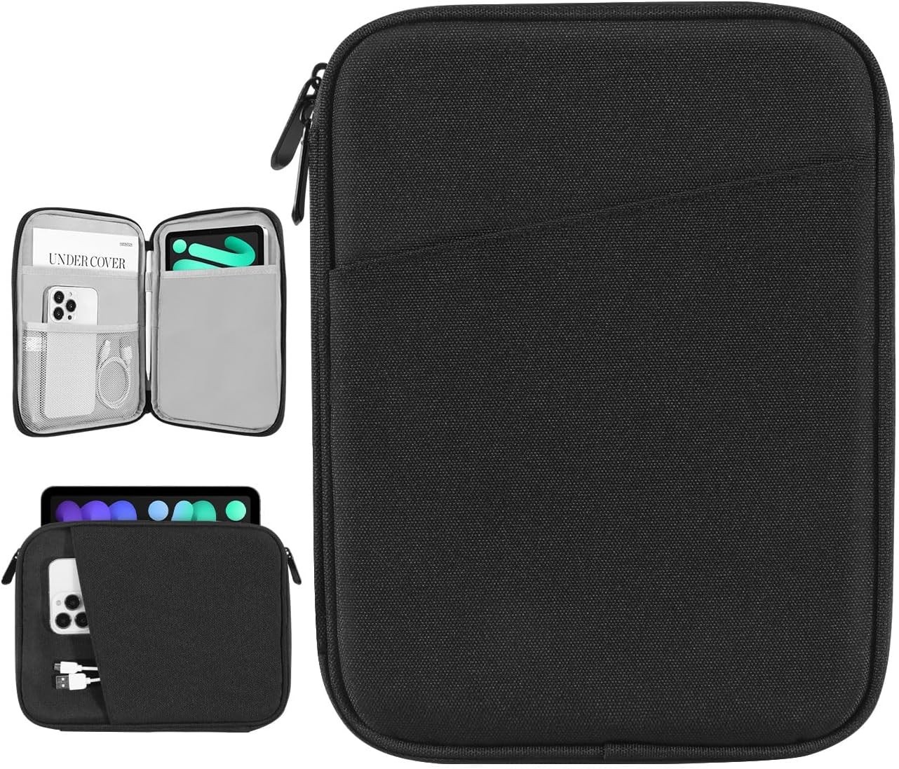  Dadanism 8-9 Inch Tablet Sleeve Bag Carrying Case, Black | Fits iPad mini 7th