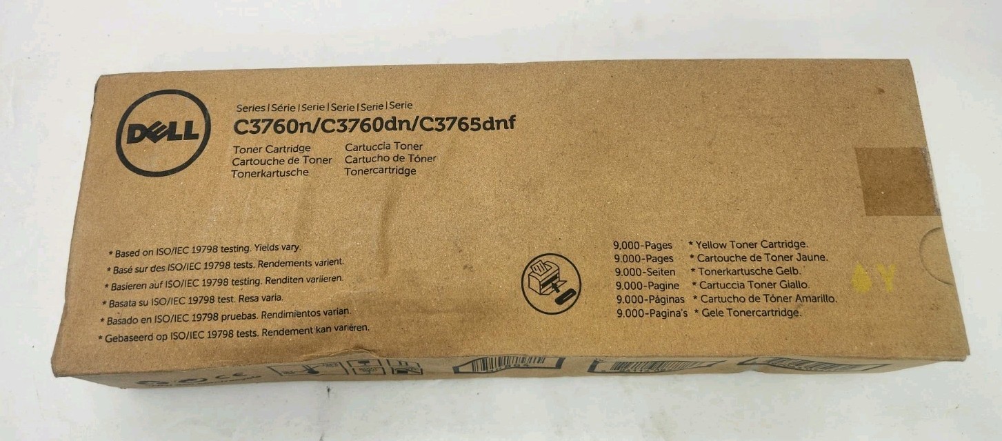 Dell C3760N C3760DN Yellow Toner Cartridge MD8G4