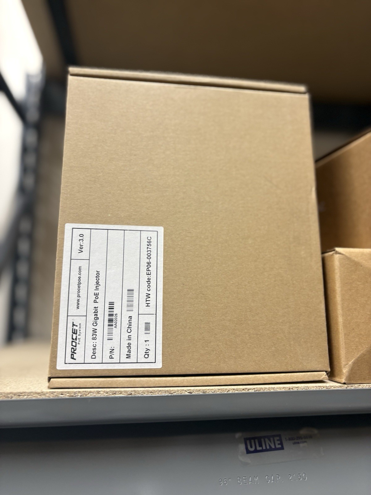 Procet 83W Gigabit Poe Injector - AA02026 Factory Sealed