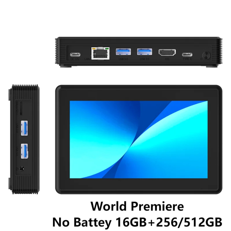 5.5'' Mini PC Touch Screen Tablet Windows 11 WiFi5 BT5.0 16GB 256GB/512GB N5095