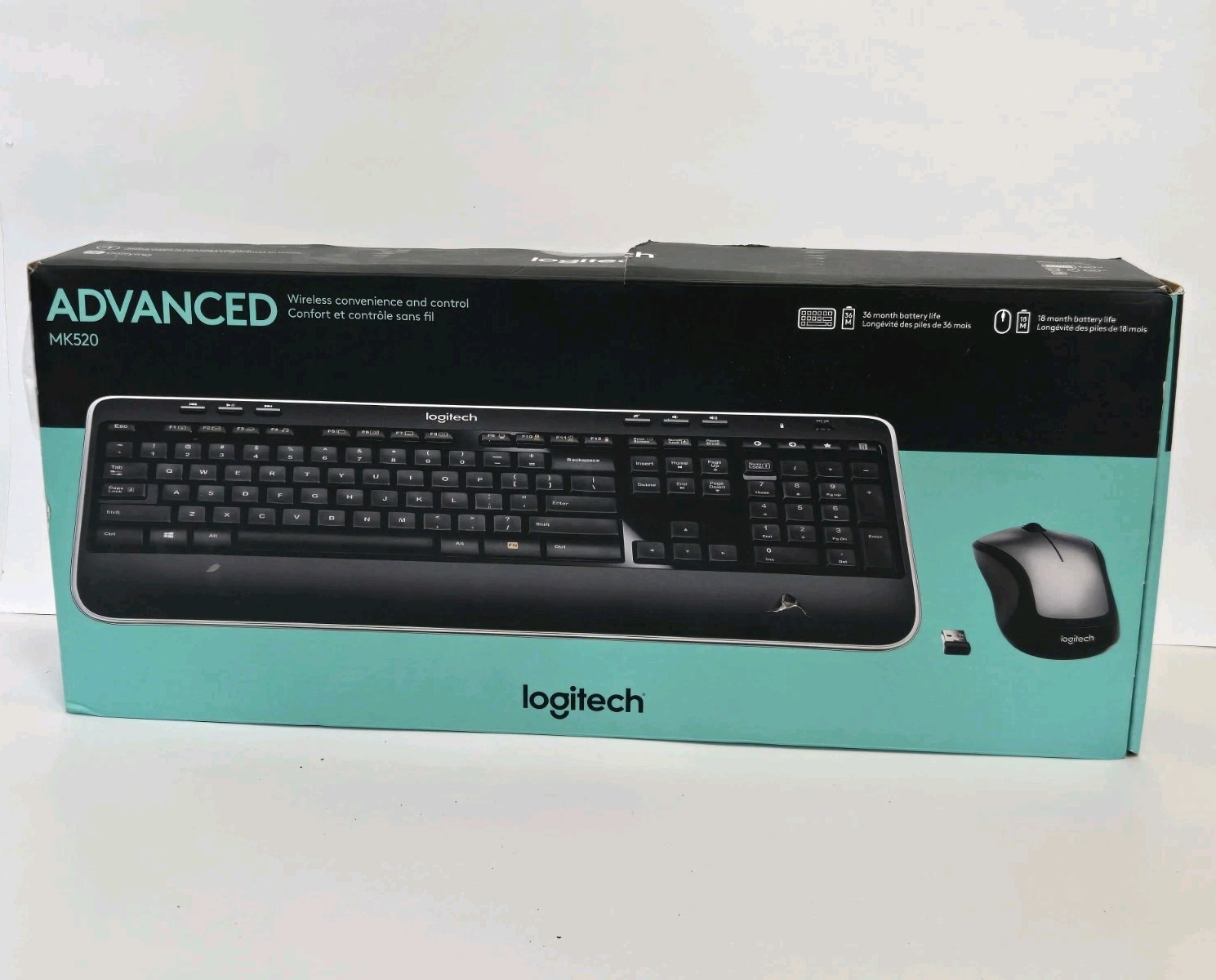Logitech Wireless Bluetooth Keyboard Mouse Advanced MK520 Combo