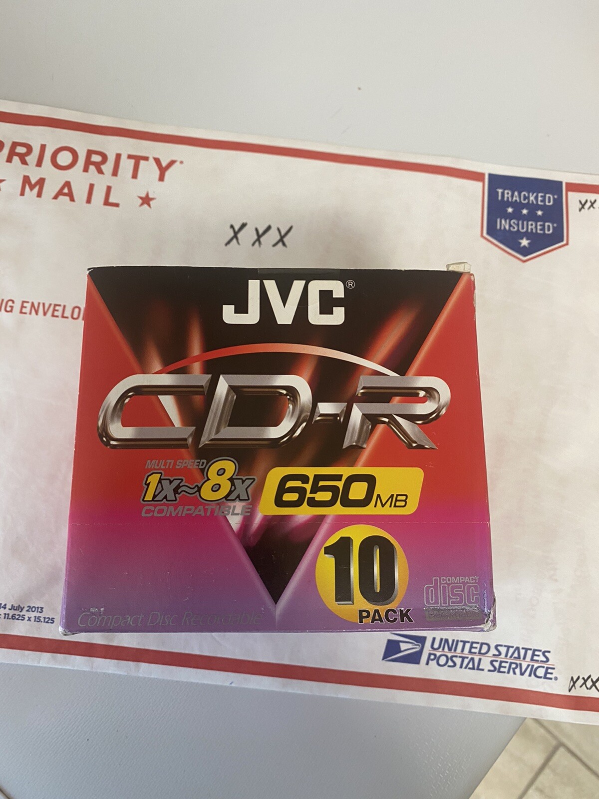 JVC CD-R 74 MINS /  10 PACK /  Recordable CD-R74 (CD-R650MB)