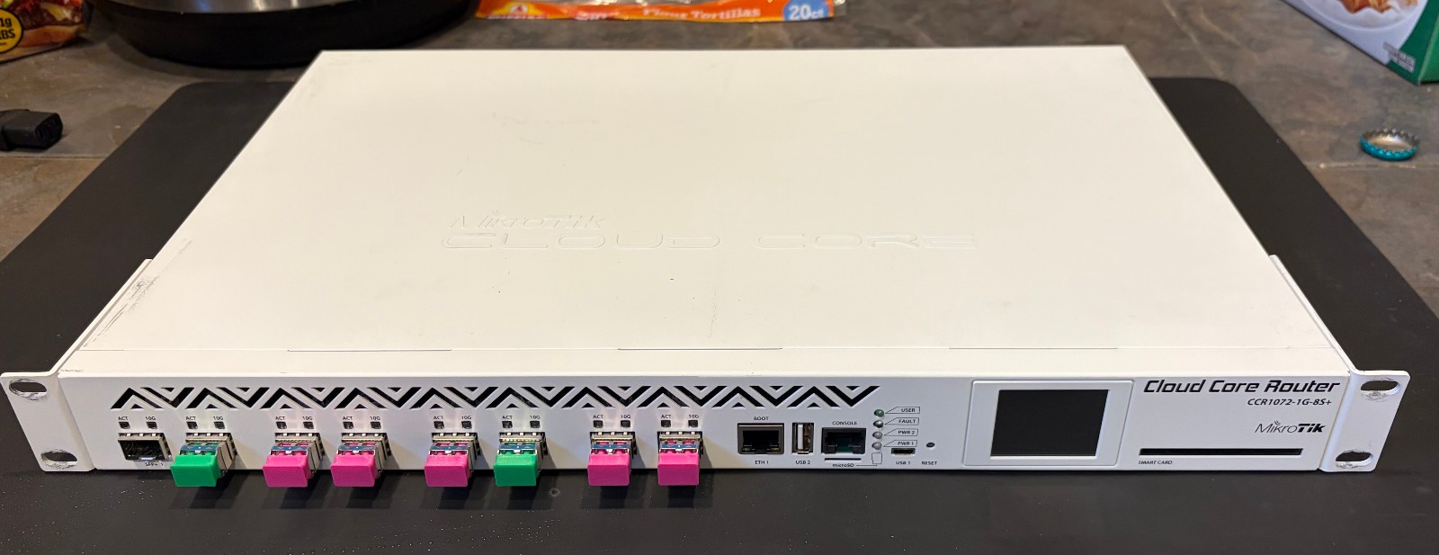 MikroTik CCR1072-1G-8S+ Cloud Core Router Dual AC PSU - Factory Reset - Tested