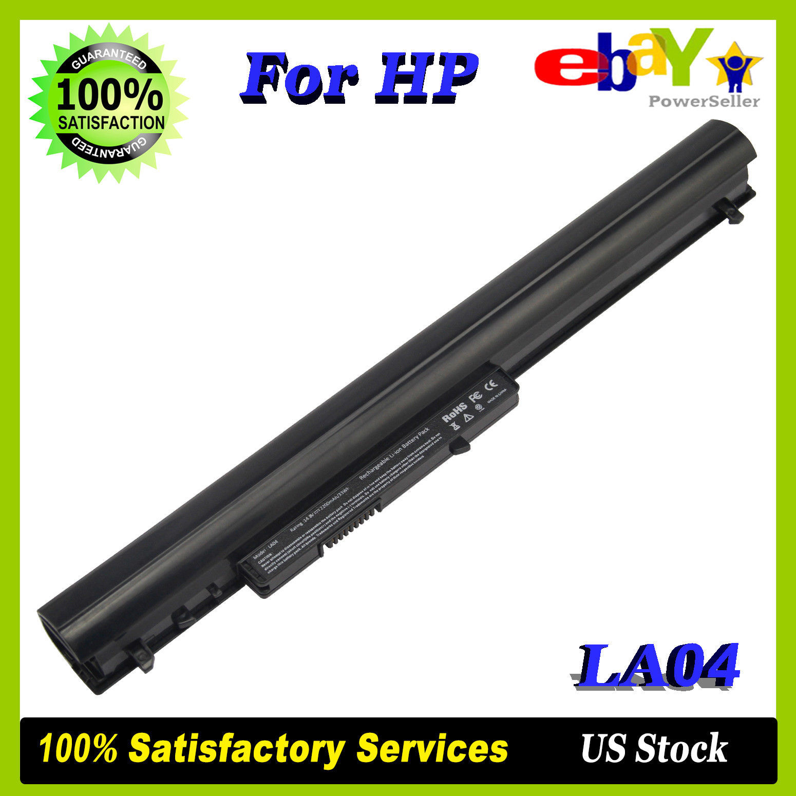 4 Cells Spare 776622-001 Laptop Battery for HP LA04 LA03 LA03DF LA04DF 15-1272wm