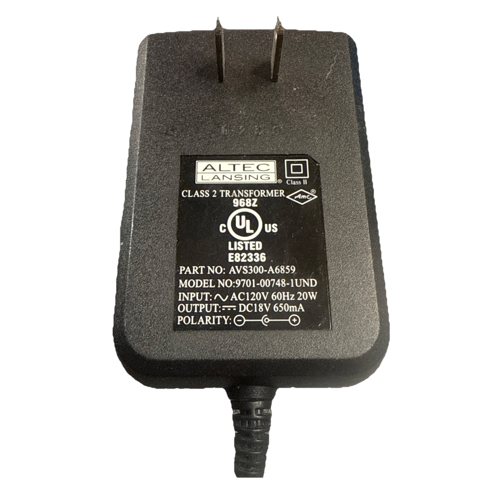 Altec Lansing AVS300 Power Supply for Computer Speakers 9701-00748-1UND, Genuine
