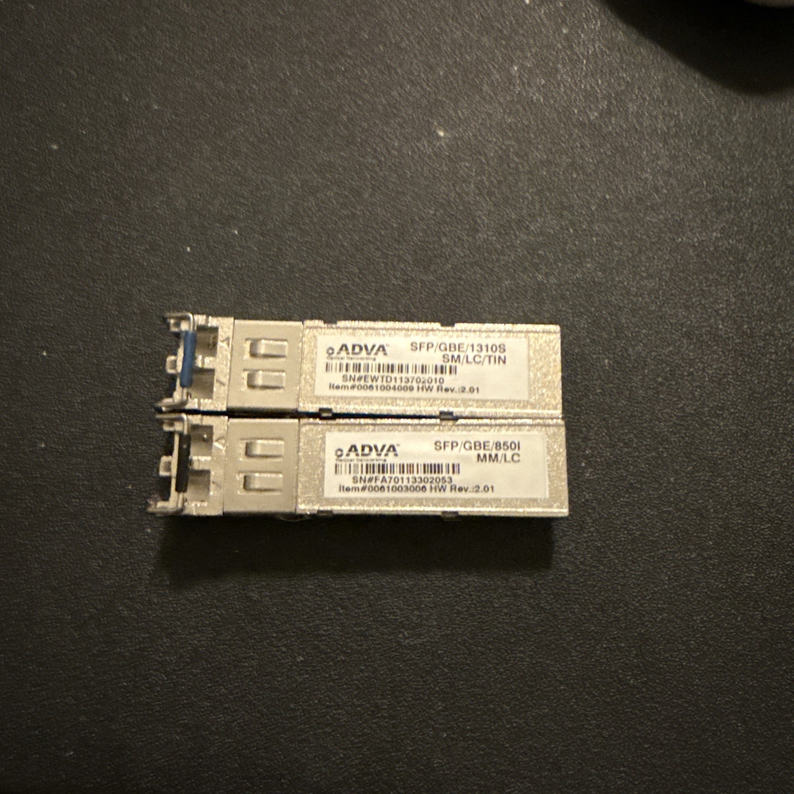 ADVA SFP/GBE/ SFP Transceiver Module ADVA GBIC Module Lot Of 2
