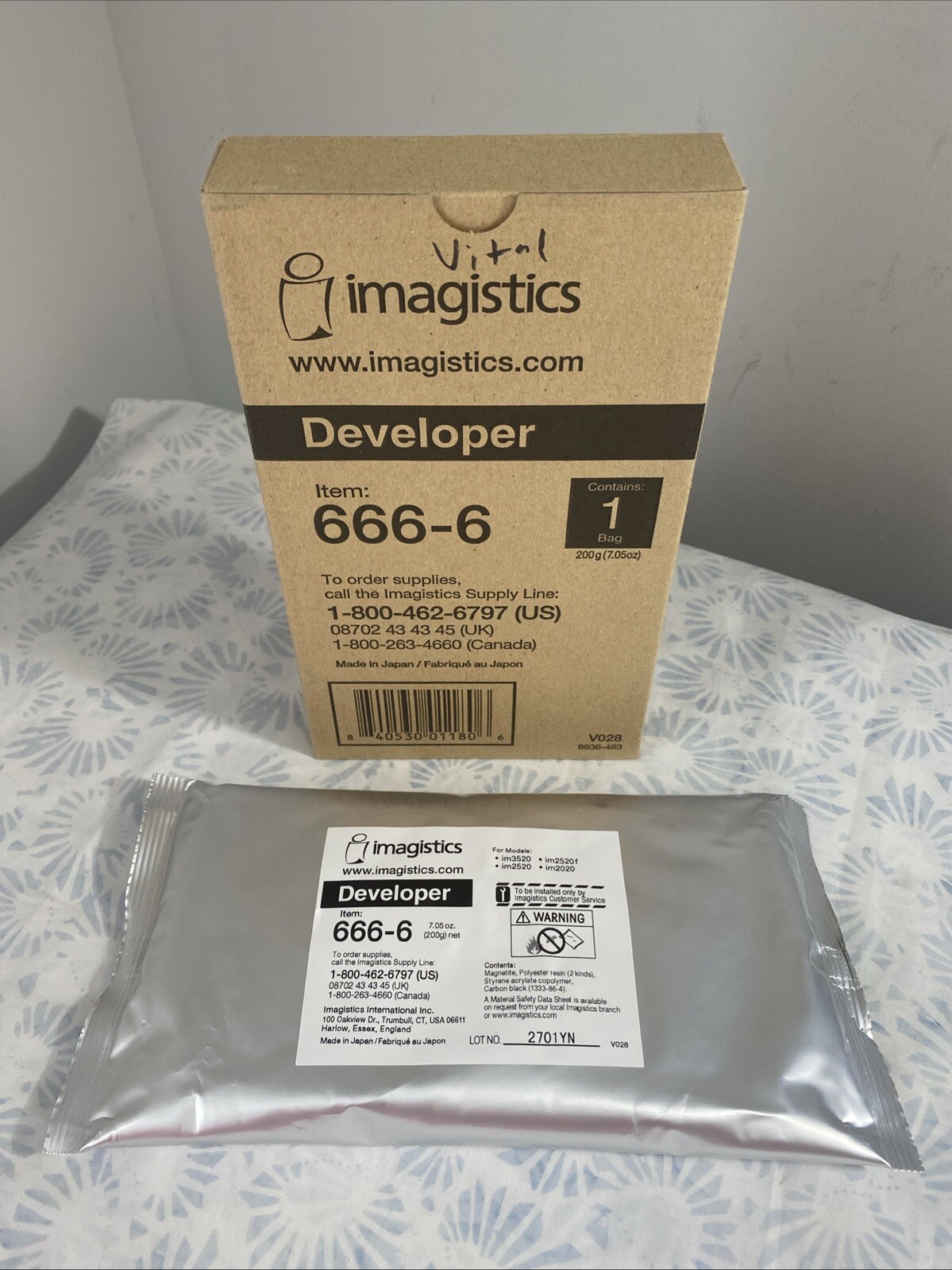 Genuine Imagistics Oce developer 666-6 for  IM3520 IM2520 IM2520f IM2020 New