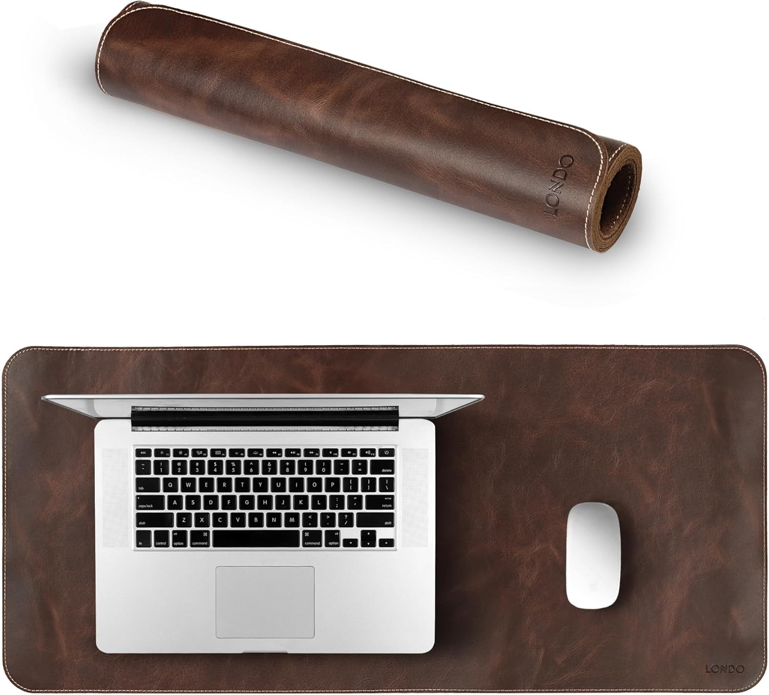 Top Grain Leather Extended Mouse Pad – Large Desk Mat for Office & Gaming, Smoot