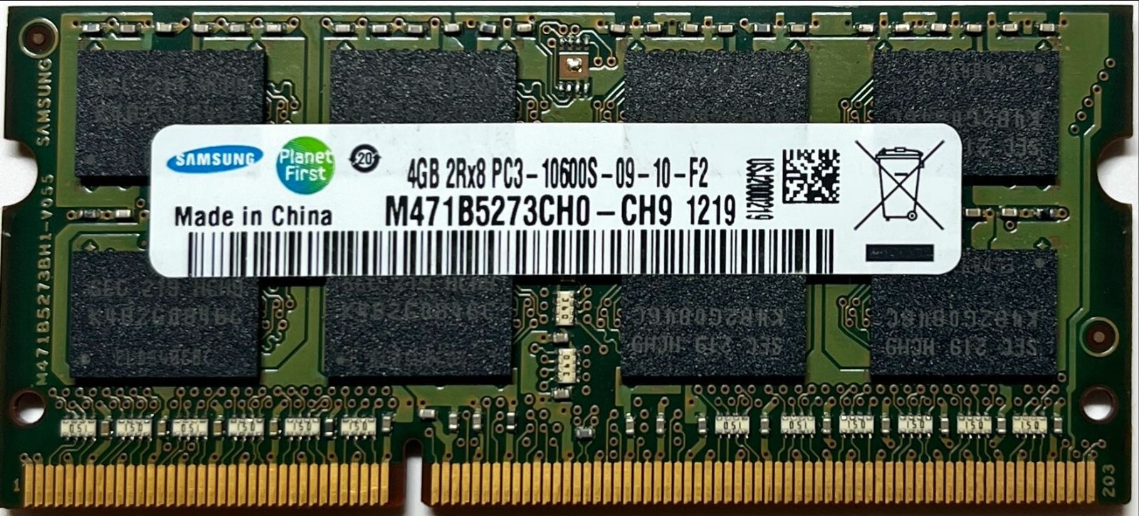 Samsung DDR3 4GB SO DIMM 1333MHz RAM CN M471B5273CH0-CH9 1219