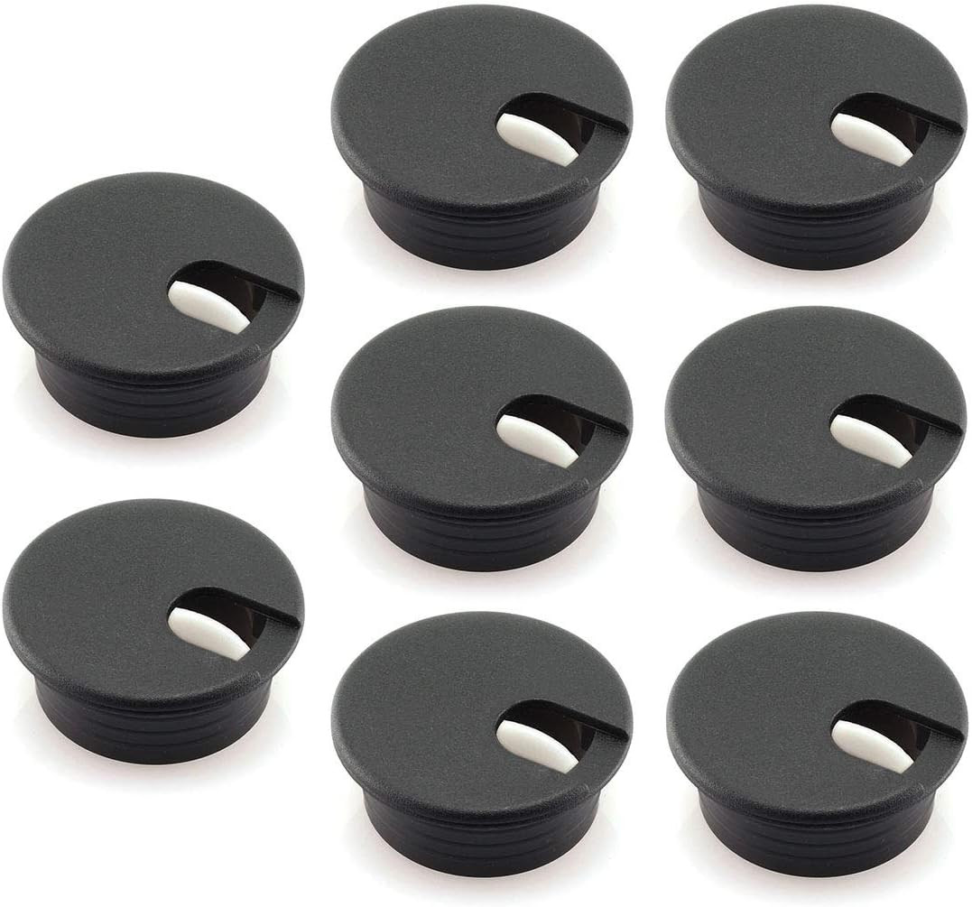 8Pcs 1-1/2 Inch Desk Wire Cord Cable Grommets Hole Cover for Office