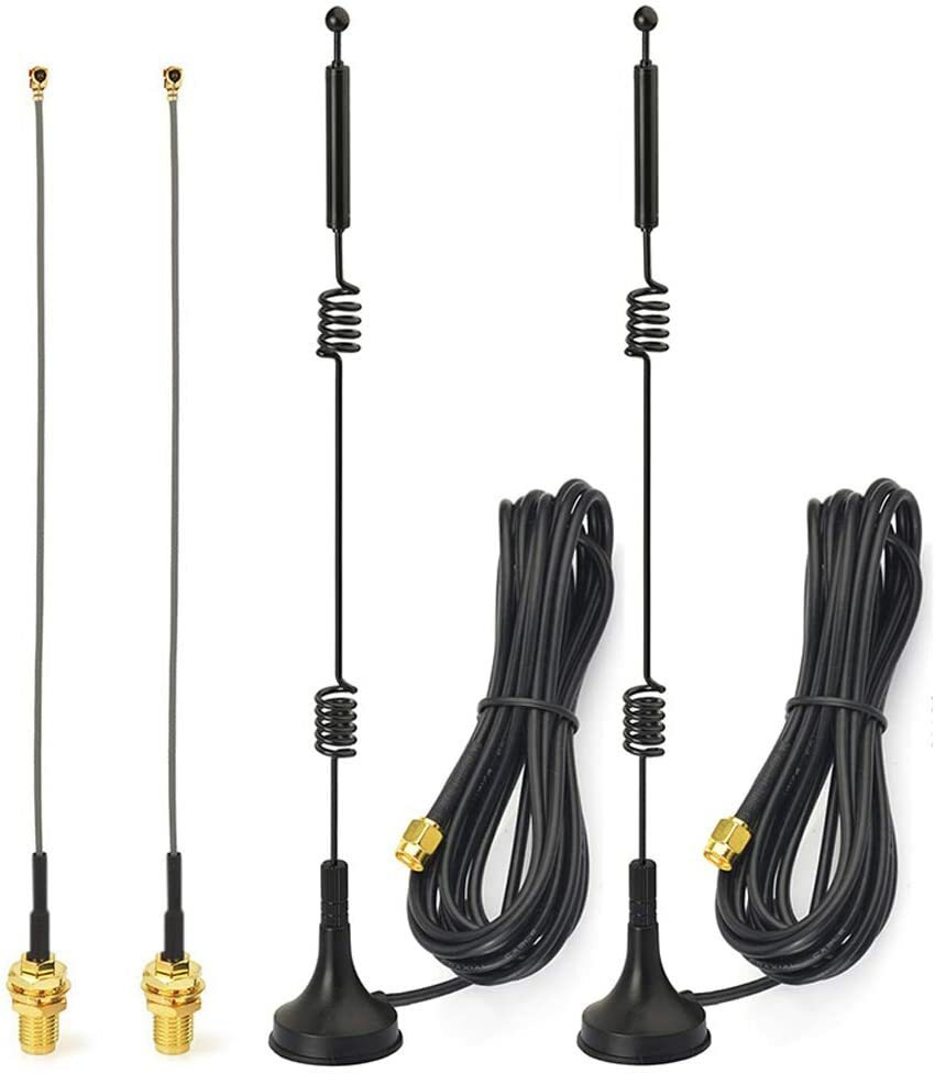 2, Bingfu Dual Band WiFi 2.4GHz 5GHz Magnetic Base RP-SMA Male Antenna IPX U.FL