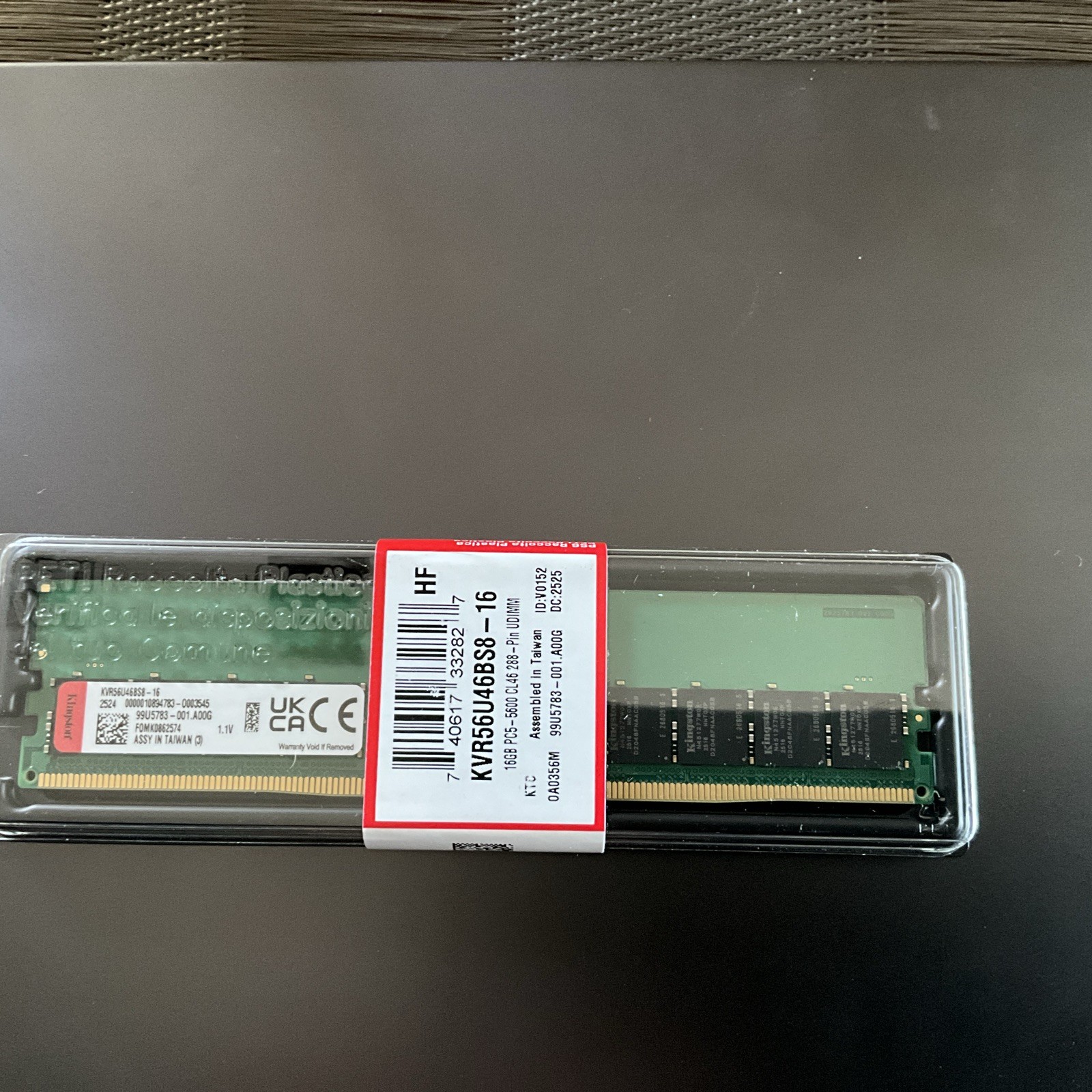 Kingston KVR56U46BS8-16 ValueRAM DIMM 16 GB DDR5 5600 MHz ECC DIMM CL46