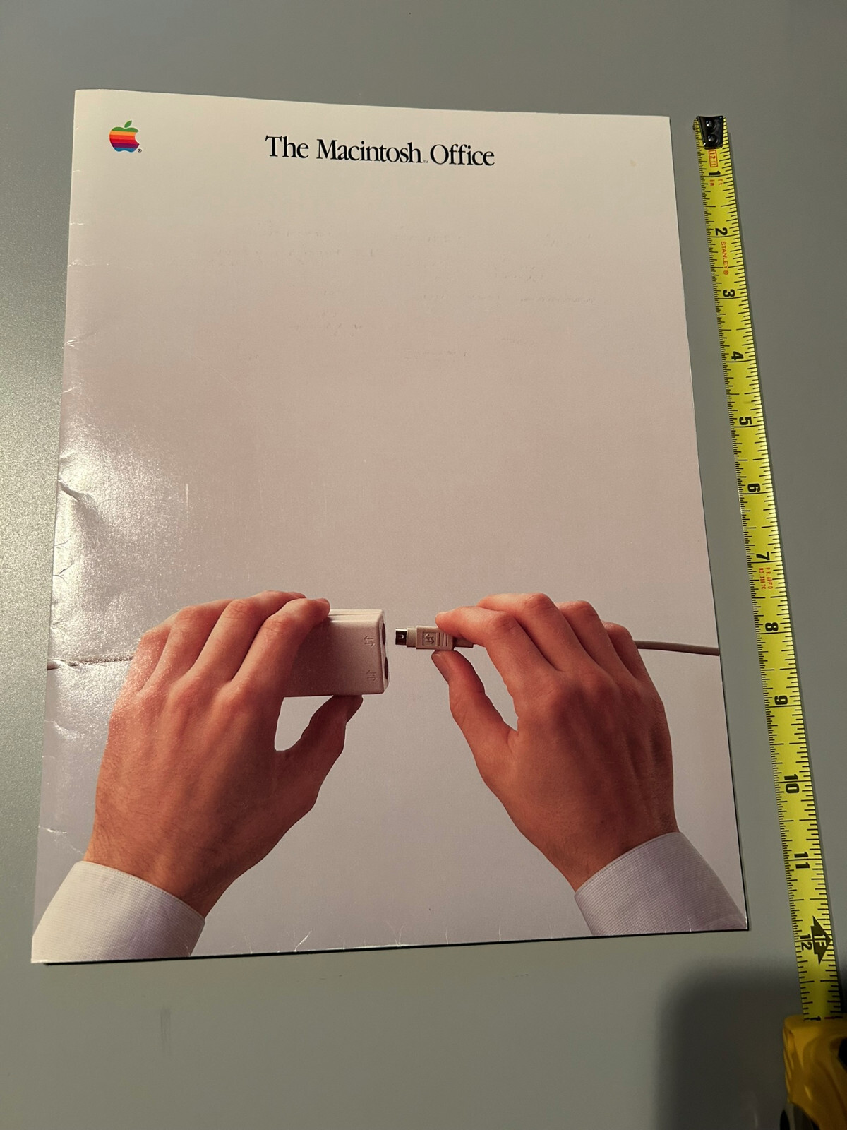 Vintage Apple "Macintosh Office" folder for promotional items   Circa 1985