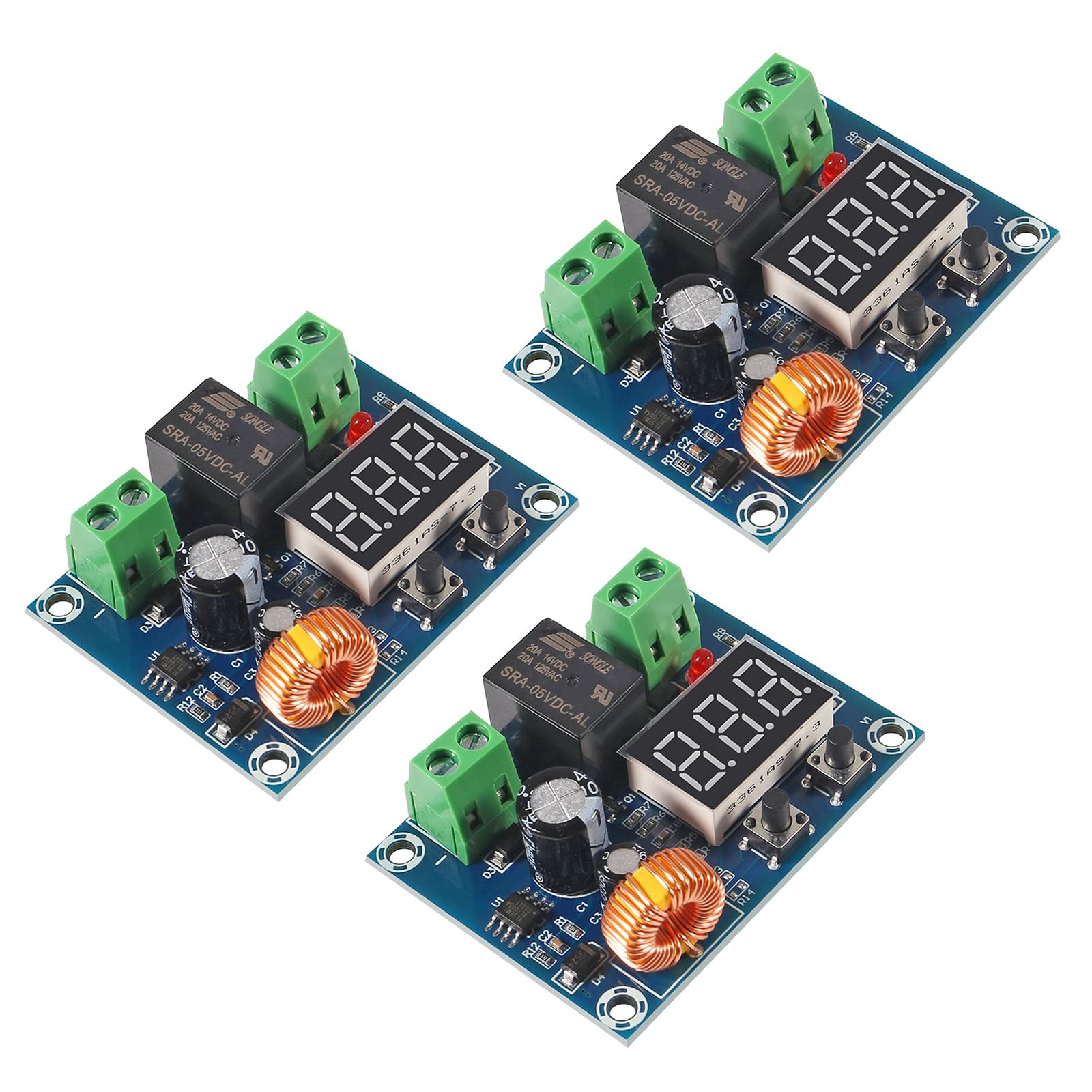 AITRIP 3PCS DC 12V-36V Voltage Protection Module Digital Low