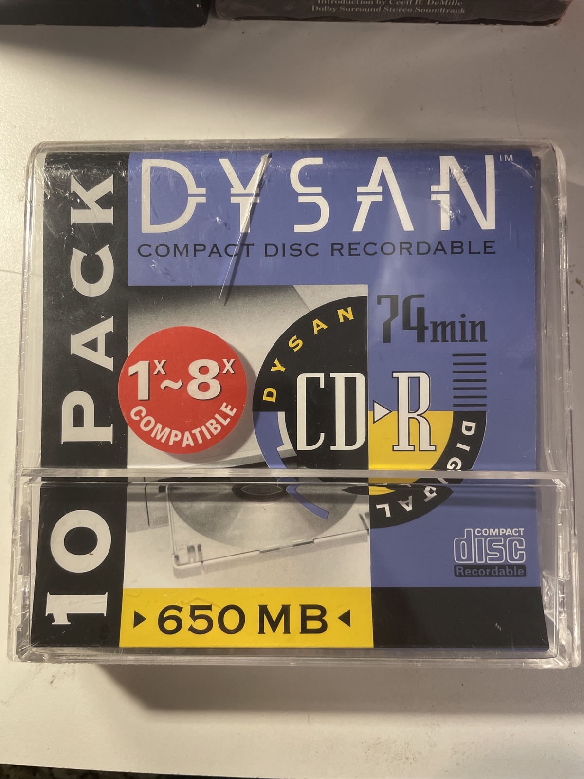 10 Pack Of Dysan CD-R 650MB 74 Min Recordable Compact Disc Sealed Package