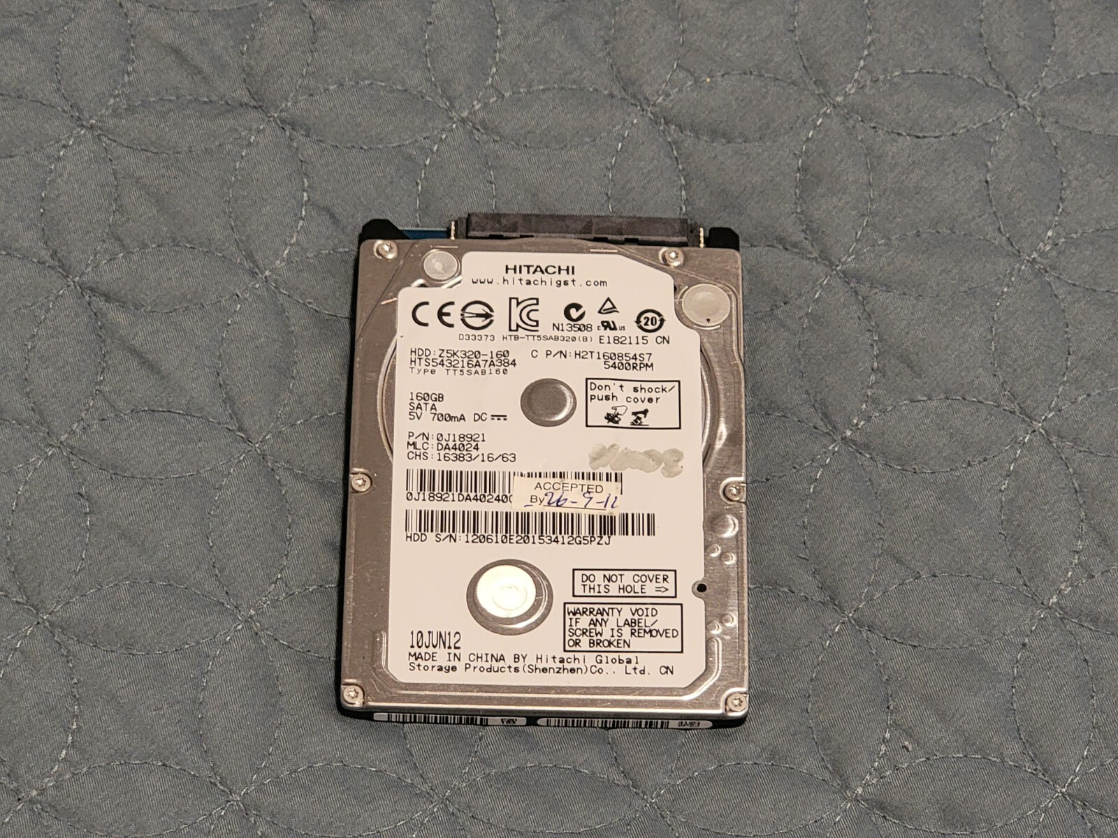 Hitachi  2.5-inch SATA II 160GB HDD
