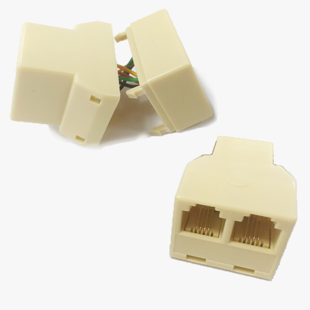 5pcs Telephone Cable RJ11 6P4C Splitter Connector Adapter rj1