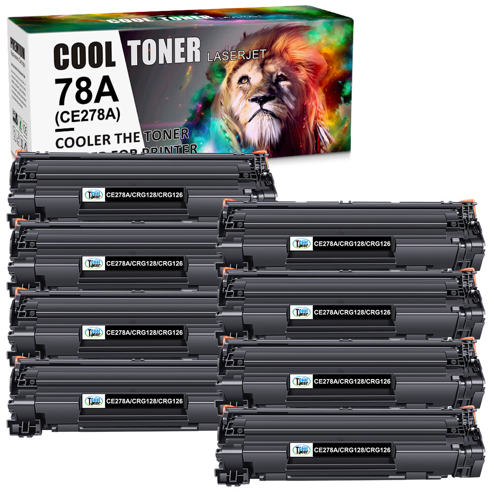 8x Black CE278A 78A Toner Cartridge For HP LaserJet Pro MF4450 P1600 P1606dn