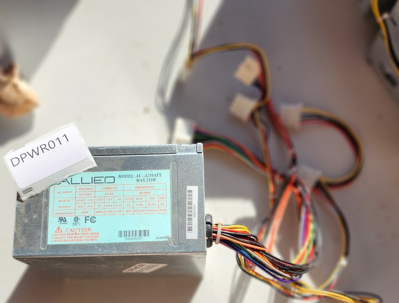 Allied AL-A250ATX 250W Desktop ATX Model PSU Power Supply Unit