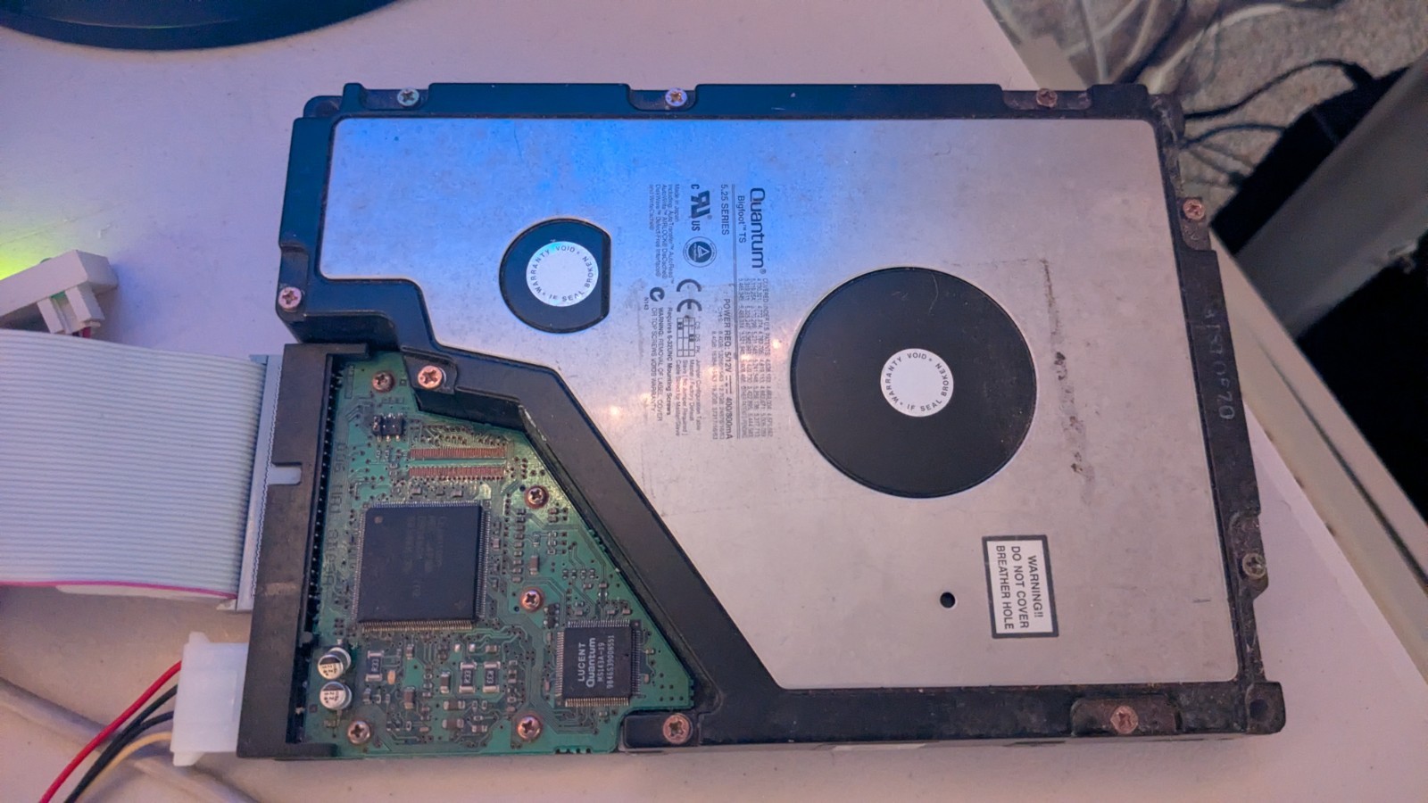 Vintage PC Computer Internal Hard Drive Quantum Bigfoot TS 9.6GB 5.25 Series IDE