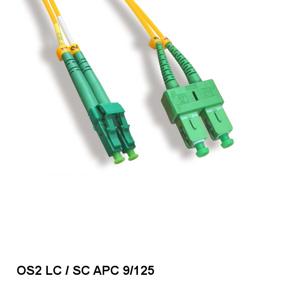 10PCS 3 Meter LC/SC APC OS2 9 /125 Duplex Single-Mode Fiber Optic Cable OFNR