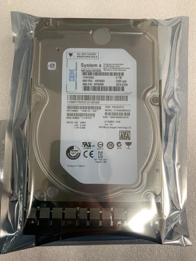 FOR IBM 49Y6002 4TB 7.2K 6Gbps NL SATA 3.5" G2HS HDD 49Y6003 49Y6006 Hard Drive