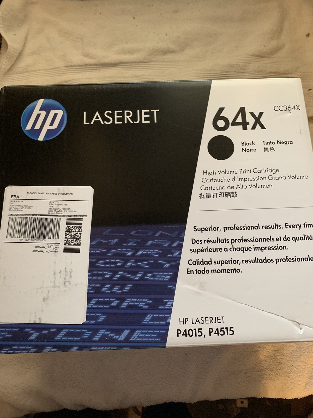 Sealed New HP 64X High Yield Toner Printer Ink Cartridge CC364X LaserJet Black