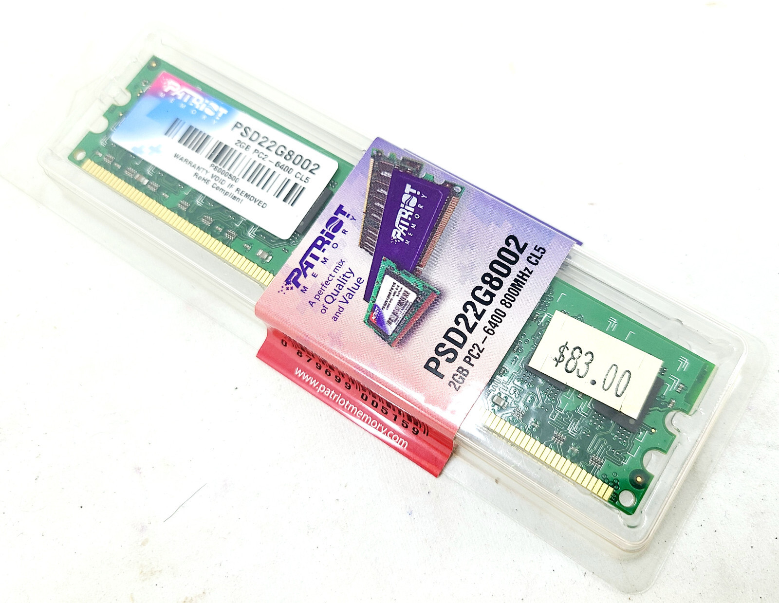 Sealed Patriot Memory PSD22G80026 Signature 2GB DDR2 SDRAM RAM  PC2 6400