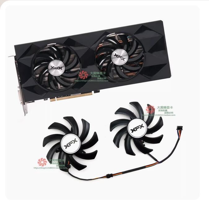 For XFX R9 390 280 280X Black Wolf R9 270 270X Graphics Card Cooling Fan Parts