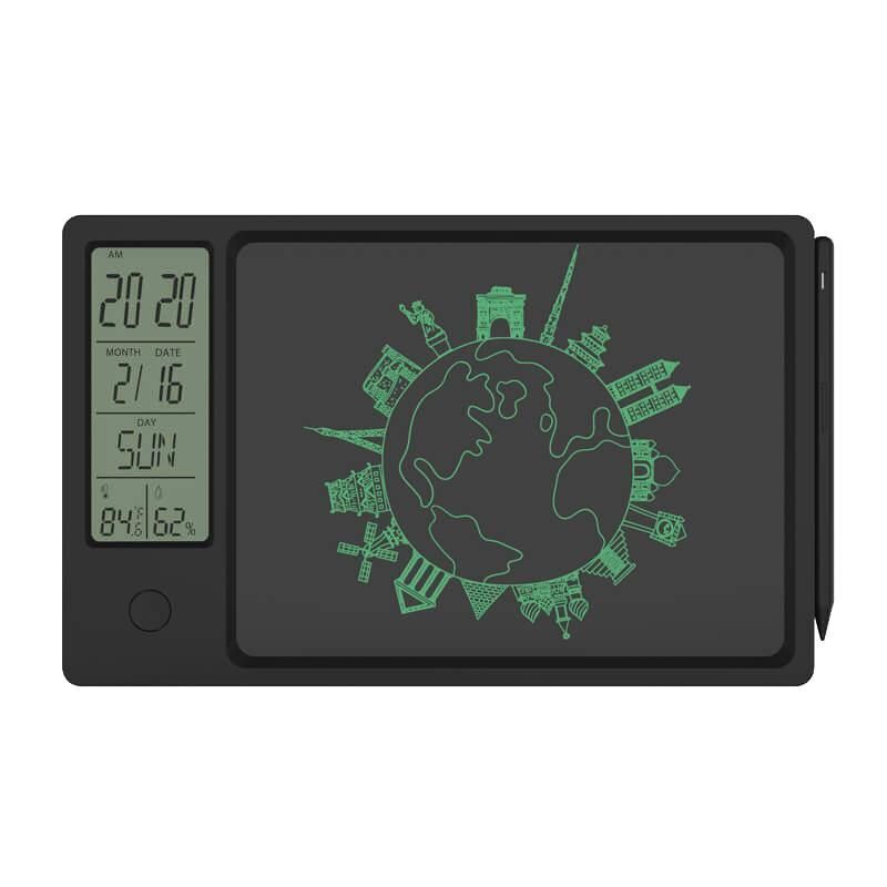 Drawing Pad 9.5 Inch Temperature Humidity Display Electronic Lcd Writing Doodle