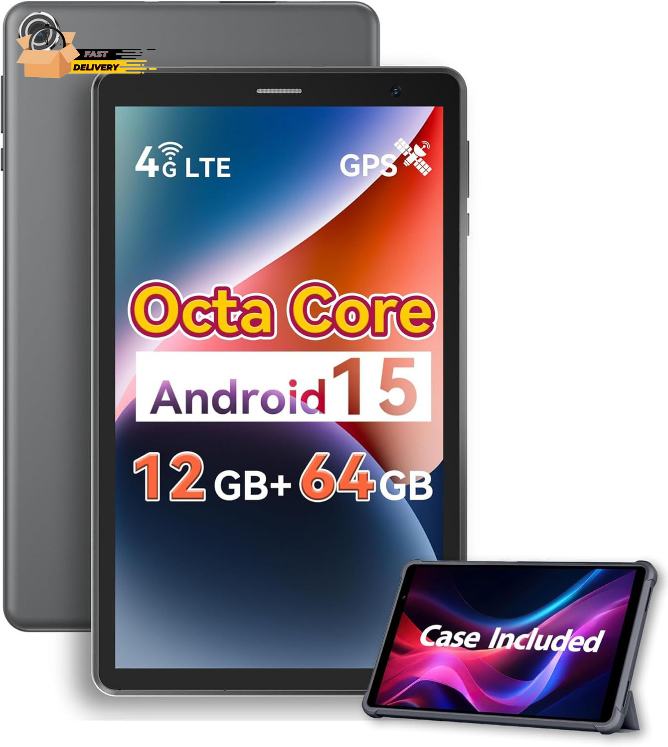 8 Inch Android 15 Tablet with Sim Card Slot Uncloked Cellular Tablet Phone With