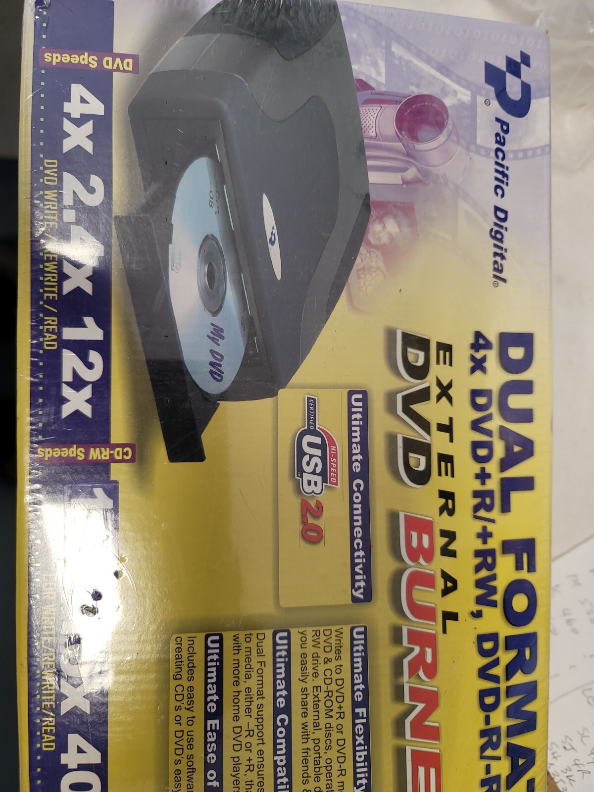 Pacific Digital Dual Format 4xDVD Burner DVD+R/+RW, DVD-R-RW DVD Burner OPENBOX