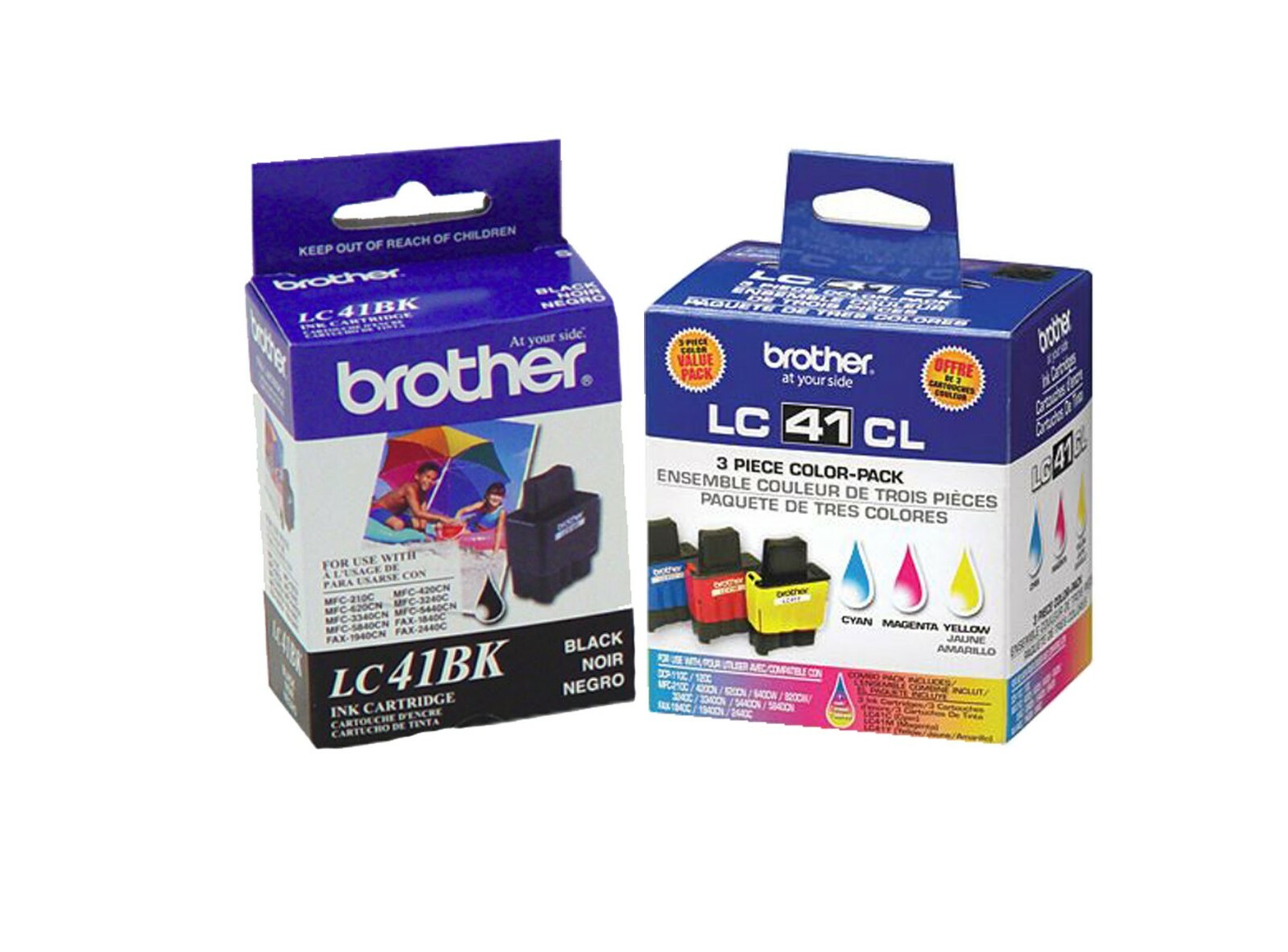 New Genuine Brother LC-41 BCMY 4 Set Ink Cartridges DCP-110C DCP-120C MFC-5440CN