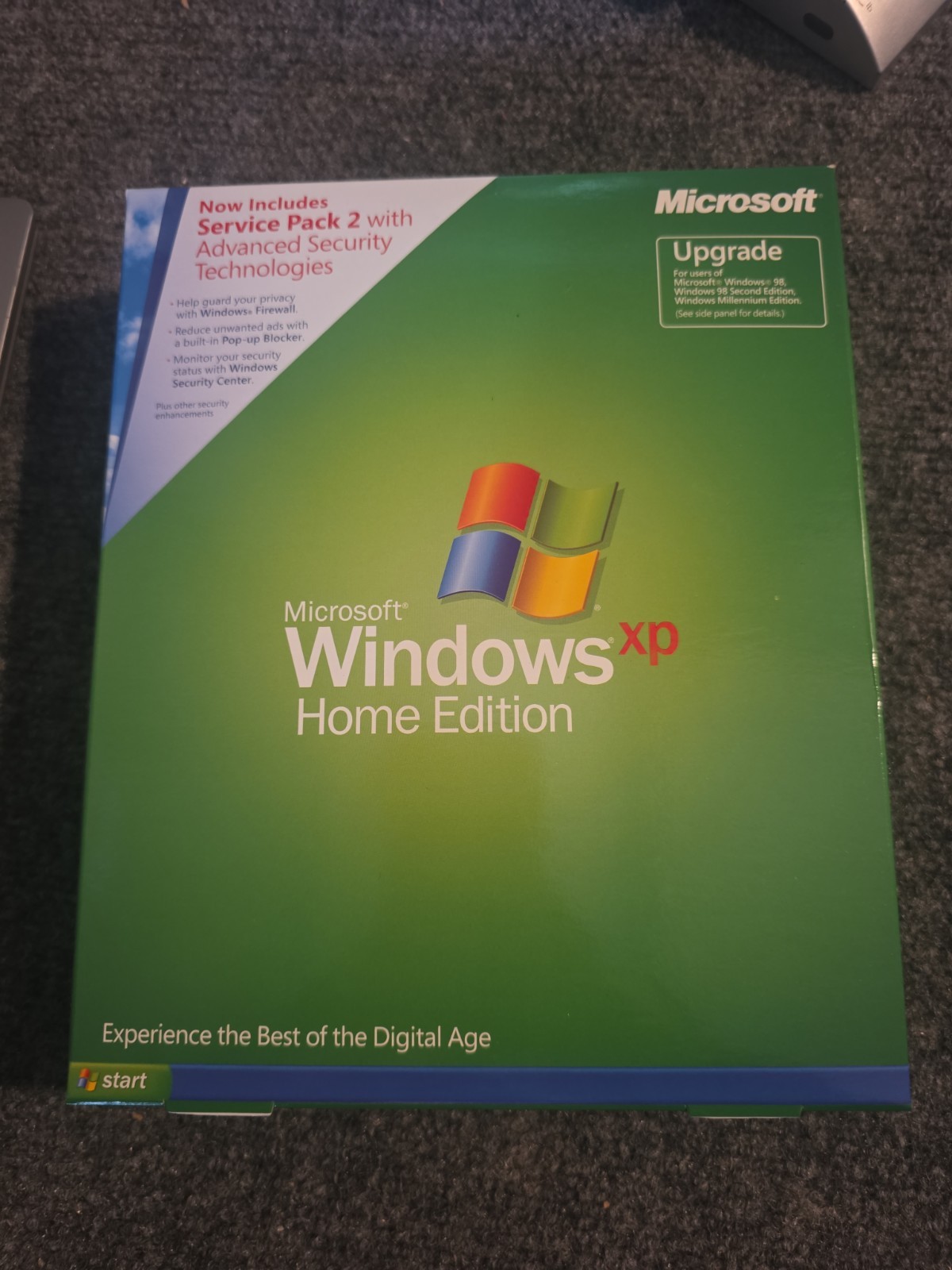 Microsoft Windows XP Home Edition Upgrade SP2 Retail Box 2004 Sealed COA Vintage