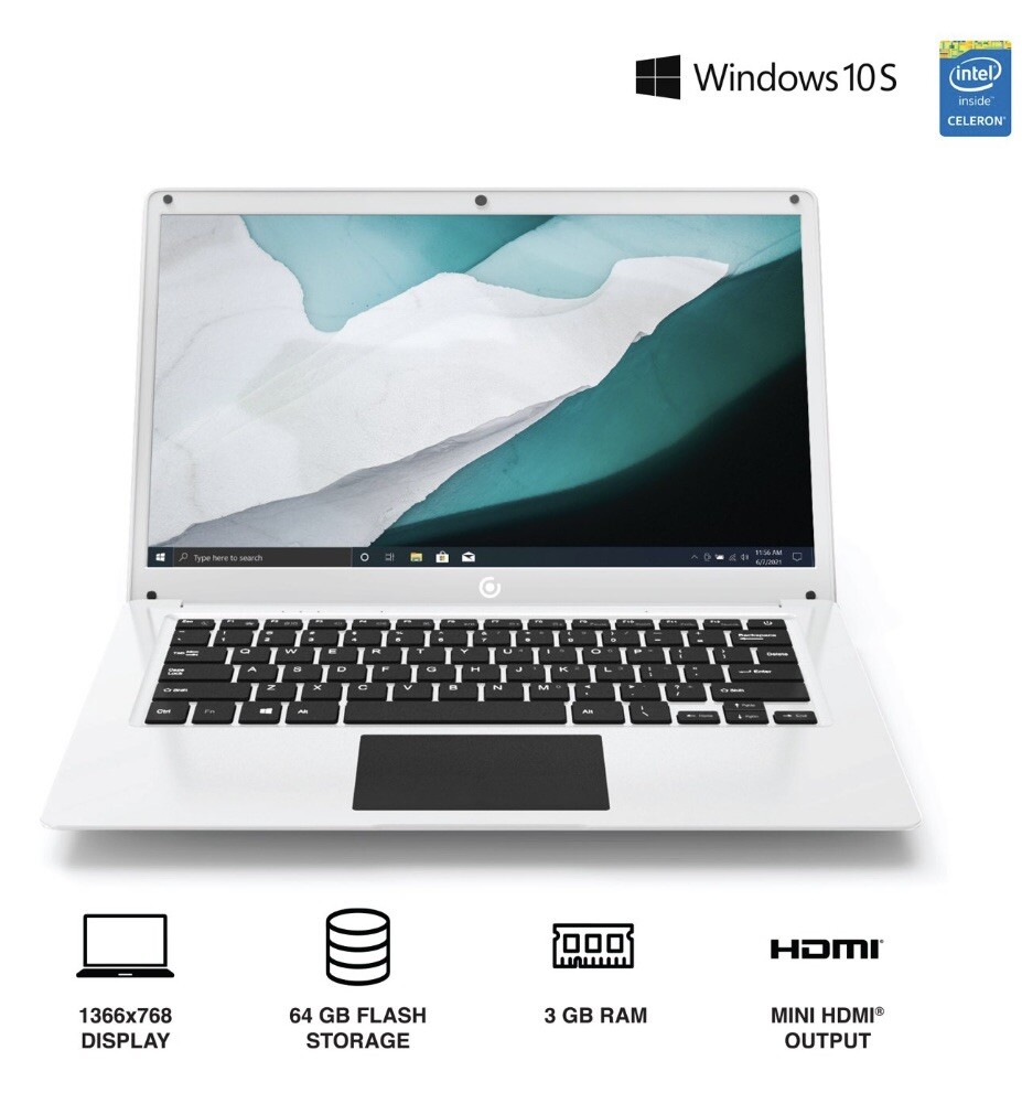 Core Innovations CLC14364SL 14.1" Laptop with Windows 10 S, Intel Celeron 3GB