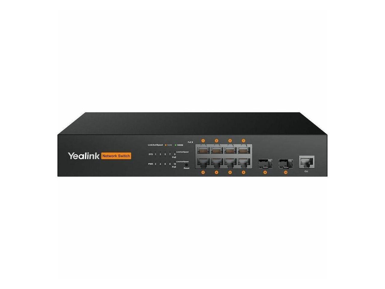 Yealink RCH80 Ethernet Switch - 8 Ports - Manageable - Gigabit Ethernet - 10/100