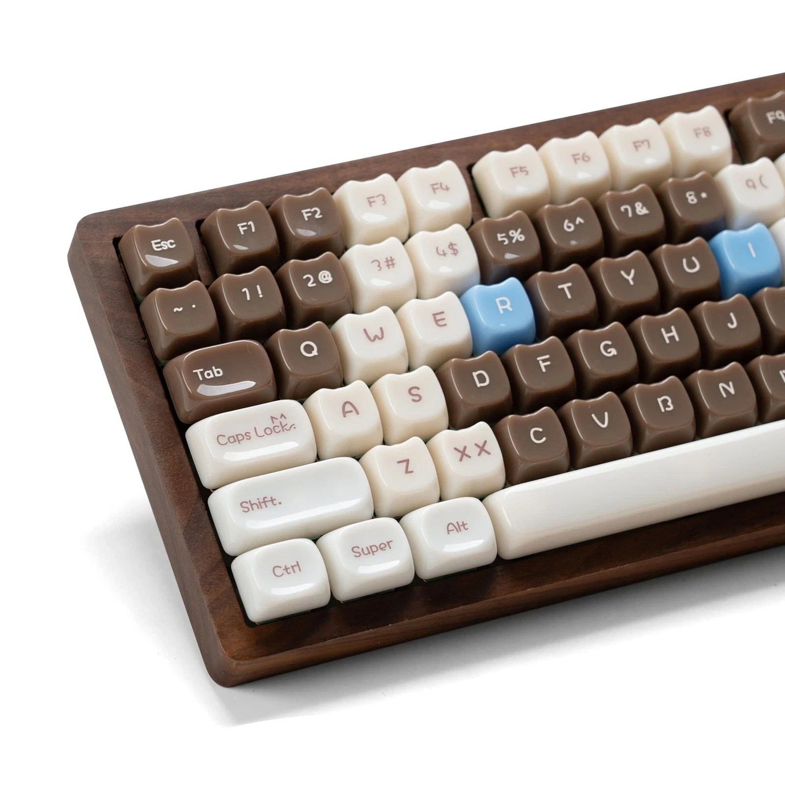 Jelly Jade Keycaps Translucent Cute Ragdoll Cat Mao Profile 148 Keys Brown PC
