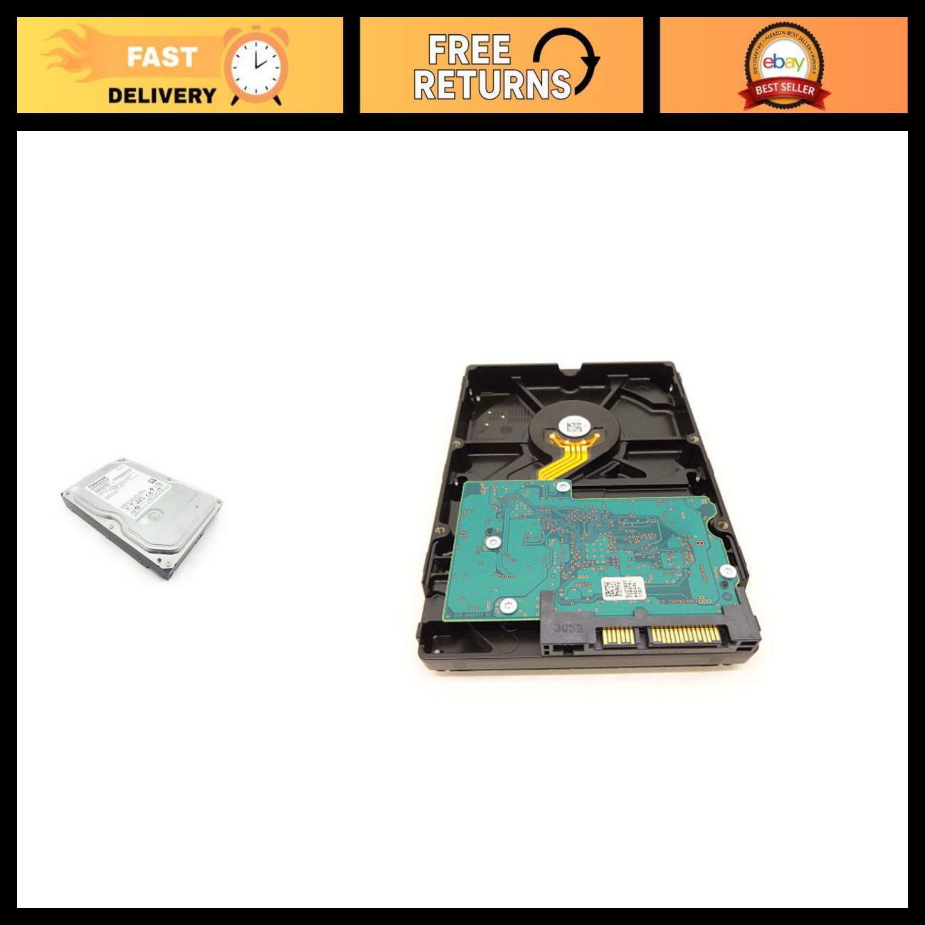 1TB 7200 RPM SATA 3.5" Hard Drive - High Speed, 32MB Cache, Reliable Storage
