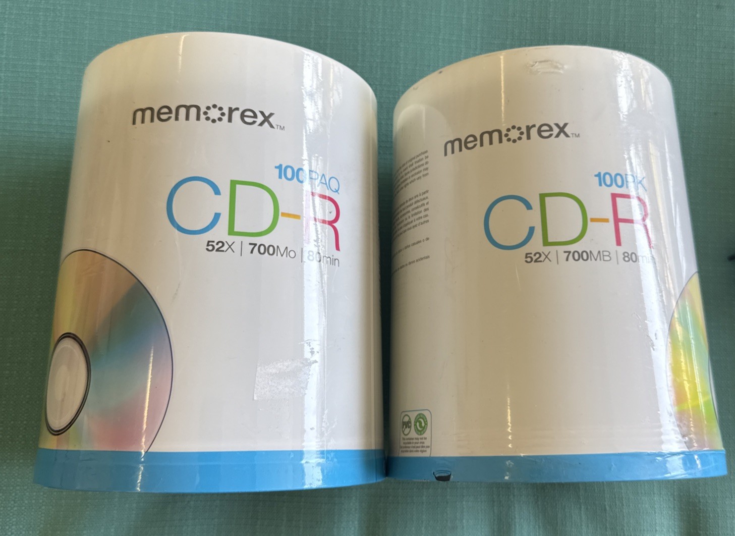 2X Memorex CD-R Digital Media 52X 700mb 80Min 100 Pack - Sealed Lot Of 2