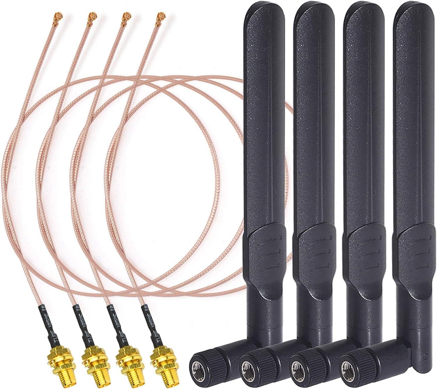 4pcs Dual Band WiFi RPSMA Antenna U.FL IPX IPEX Wire for Wireless Network Router