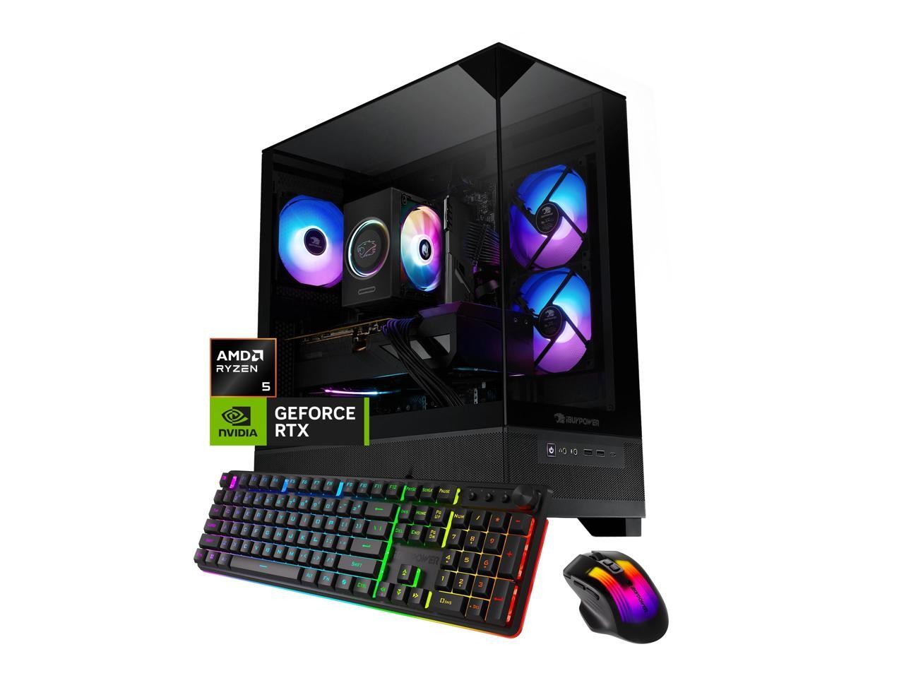 iBUYPOWER Element SE Gaming PC Desktop Computer AMD Ryzen 5 5500 CPU, NVIDIA GeF