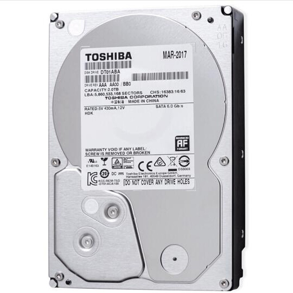 Toshiba Mars C 2TB DT01ABA200V SATA 3.5" Internal Hard Drive For PC DVR CCTV