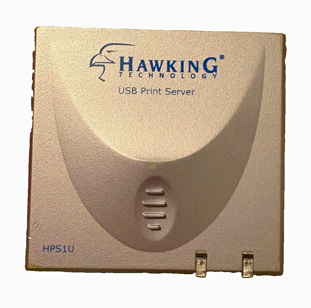 Hawking Technology HPS1U USB Print Server, Unmanaged Ethernet RJ-45