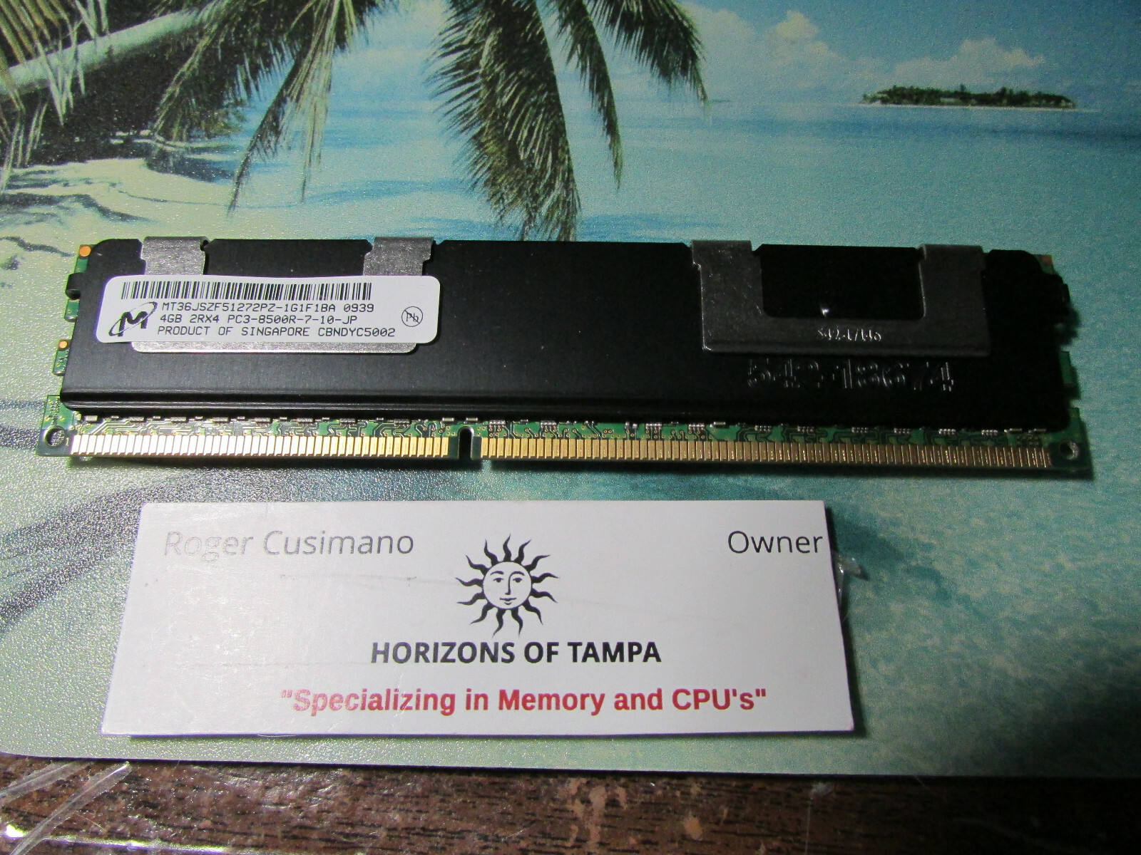 Lot of 7 Micron 4GB 2Rx4 PC3-8500R Server Memory MT36JSZF51272PZ-1G1F1BA 